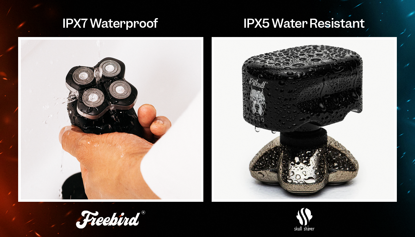 Waterproofing FlexSeries Pro vs Skull Shaver Gold
